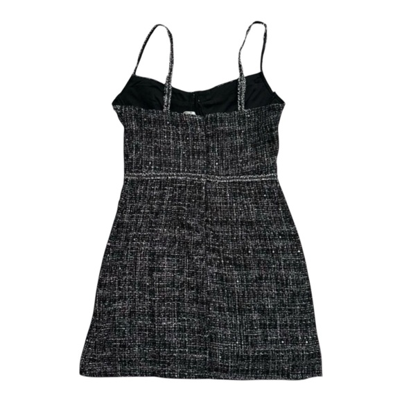 Altar’d State Black White Tweed Bustier Mini Dress NWT Size Small - Picture 3 of 7